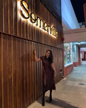 Sanaa Lathan Instagram - Got out the house last night 🤎 #GabrielleUnion #Ipsy #somerville