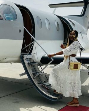 Sandra Ankobiah Instagram -  1 🎉🎉🎉 another trip around the sun! Thankful for the gift of life and personal growth. Cheers to a new chapter 🥂 off to somewhere nice to reflect. 🎊🎊🎂