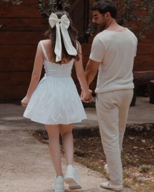 Sara Abi Kanaan Instagram - 🤍
•
Hair @georgeselmendelek 
Bow @frecklesnflares 
For everyone asking about the shoes @comostore @windsorsmith 😍
📸 @marcmarounphotography