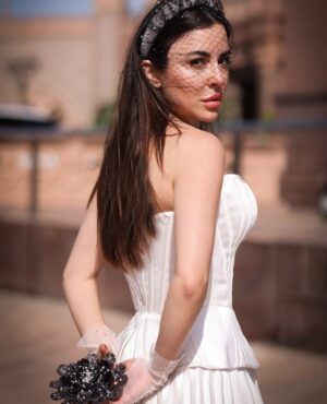 Sara Abi Kanaan Instagram - A month ago … in Abu Dhabi, the emirate that witnessed our “yes” 🥹🤍
07/05/2024 
A heartfelt thank you to our awesome friends at @easyweddingdubai for meticulously handling every detail, from the paperwork to standing by us during the ceremony (Florian,liz,ksenia,vineeta) and to @hhmansoor @adjd_official and @munaalraeesi for the warm welcome 🤍
•
تزوجنا من شهر بأبو ظبي وكان احلى شي عملنا … للمراسم نقينا اللغة العربية من بين ٨ لغات … 🙏🏻🤍
شكراً 
@easyweddingdubai 
لإهتمامكن بكل تفصيل لوقفتكن حدنا نهار العرس وشكر كبير للشيخ منصور بن زايد آل نهيان ،للسيدة منى الرئيسي ولدائرة القضاء في ابو ظبي على الإستقبال والمعاملة الكريمة 
والحلوة 🤍

•

Wedding services and planning @easyweddingdubai @easywedding.me 
Photographer @mayawakim_photography 
Styled by @sarah.keyrouz 
Dress @esposagroup @esposaprive 
Suit @maison.eliomoussallem 
Bouquet, headpiece and gloves @bbloomed.lb 
Media and PR @yasminesharawneh 
Photoshoot location @mo_emiratespalace