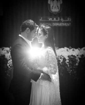 Sara Abi Kanaan Instagram - A month ago … in Abu Dhabi, the emirate that witnessed our “yes” 🥹🤍
07/05/2024 
A heartfelt thank you to our awesome friends at @easyweddingdubai for meticulously handling every detail, from the paperwork to standing by us during the ceremony (Florian,liz,ksenia,vineeta) and to @hhmansoor @adjd_official and @munaalraeesi for the warm welcome 🤍
•
تزوجنا من شهر بأبو ظبي وكان احلى شي عملنا … للمراسم نقينا اللغة العربية من بين ٨ لغات … 🙏🏻🤍
شكراً 
@easyweddingdubai 
لإهتمامكن بكل تفصيل لوقفتكن حدنا نهار العرس وشكر كبير للشيخ منصور بن زايد آل نهيان ،للسيدة منى الرئيسي ولدائرة القضاء في ابو ظبي على الإستقبال والمعاملة الكريمة 
والحلوة 🤍

•

Wedding services and planning @easyweddingdubai @easywedding.me 
Photographer @mayawakim_photography 
Styled by @sarah.keyrouz 
Dress @esposagroup @esposaprive 
Suit @maison.eliomoussallem 
Bouquet, headpiece and gloves @bbloomed.lb 
Media and PR @yasminesharawneh 
Photoshoot location @mo_emiratespalace