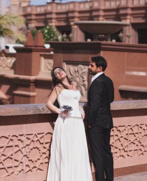 Sara Abi Kanaan Instagram - A month ago … in Abu Dhabi, the emirate that witnessed our “yes” 🥹🤍
07/05/2024 
A heartfelt thank you to our awesome friends at @easyweddingdubai for meticulously handling every detail, from the paperwork to standing by us during the ceremony (Florian,liz,ksenia,vineeta) and to @hhmansoor @adjd_official and @munaalraeesi for the warm welcome 🤍
•
تزوجنا من شهر بأبو ظبي وكان احلى شي عملنا … للمراسم نقينا اللغة العربية من بين ٨ لغات … 🙏🏻🤍
شكراً 
@easyweddingdubai 
لإهتمامكن بكل تفصيل لوقفتكن حدنا نهار العرس وشكر كبير للشيخ منصور بن زايد آل نهيان ،للسيدة منى الرئيسي ولدائرة القضاء في ابو ظبي على الإستقبال والمعاملة الكريمة 
والحلوة 🤍

•

Wedding services and planning @easyweddingdubai @easywedding.me 
Photographer @mayawakim_photography 
Styled by @sarah.keyrouz 
Dress @esposagroup @esposaprive 
Suit @maison.eliomoussallem 
Bouquet, headpiece and gloves @bbloomed.lb 
Media and PR @yasminesharawneh 
Photoshoot location @mo_emiratespalace