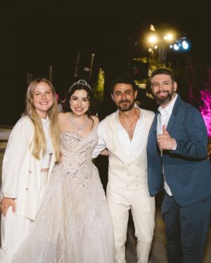 Sara Abi Kanaan Instagram - Swipe to Meet the wedding team 😍🤍 - “The Thousands Candle Wedding” 🕯️ 
•
@eyecandy_events @linasarkisian @avosofian Lina, where to begin … we met in September and that’s when we instantly fell in love with you ! Any couple would be lucky to have you as their wedding planner, you manage to turn everything you see into magic we love you dearly 🧚‍♂️🔮
@azizahere we met 7 years ago and had a blast on stage little did I know that this friendship would lead you to sing in our wedding 🥹 love you neighbor 😉❤️
@lens.tales GUYS!!! They say a picture is worth a thousand words? Yours is worth a thousand fairytales thank you for holding our hand through this 📸 
@saveursdumondecatering @eternityhamatvillage @nkossaify always the positive passionate man !! You were on fire !!! Your venue was heavenly and the people couldn’t stop talking about your food and your service ! No one can ever top what you did 🪄 
@sayitwithchocolate_lb you witnessed it all since the beginning , the women empowerment message behind your business is why we met and became friends!!! Your smile and presence and CHOCOLATE were everything!!! Also people took all the boxes they could see and are still eating to this day !! 🤣 🍫 
@dj.eyli all I could hear on the dance floor was “the dj is awesomeee” no one could stop dancing and what’s more impressive is that you didn’t even use a screen 😉
@casadelflora robert, the candles, the flowers, the wall of fame … everything you customized and created from scratch was out of this world, you’re a true artist 🌸 
@selectagency jemmy and the girls thank you for your professionalism, you were able to accommodate the last minute changes and obstacles with flying colors and we didn’t even notice 👩‍💼 
@rarevents.lb no one wanted to leave the welcome drink area because of you 🤣 the entertaining booths idea was the best thing ever 🎊
@skylightlebanon thank you for the fantastic job you did 🥹 🎤 
@etsrabihm we’re happy to be the first ones to have used your new furniture! The industrial chic theme was on point 🖤
