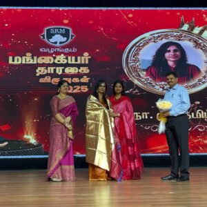 Saranya JaiKumar Instagram - SRM public school identifies women achievers and encourages them with awards . Very happy to present the award to Muthamizhselvi - first girl from Tamilnadu to climb Mt Everest . Her story is so impressive that young girls these days have many lessons to learn from her . My hearty congrats to all other award winners . Special appreciation to @pachydermtales Uma for your work in literature that fetched you the award today . 

Dr SARANYA JAIKUMAR 
Educational Psychologist