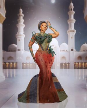 Serwaa Amihere Instagram - Eid Mubarak! ✨ Honored to embody this bridal vision, where tradition meets elegance. If you could give me a beautiful Arabic or Muslim name to match this look, what would it be?

#eidmubarak❤️ #simabrewdoll😍 #simabrewbride #masterpiece #muslimbride #fugucloth 

Outfit @sima_brew 
Hair @oh_my_hairr 
Kente : @afyas_klosset 
Makeup @theglambrushes_ 
Photography @ansahkenphotography
