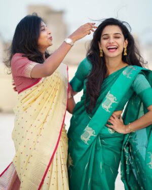 Sharmika Instagram - Treasure @lavanyaa_official 🧿

Our sarees from @athma_bydn 
Pc @kanyamedia