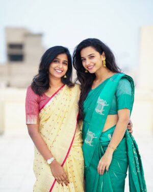 Sharmika Instagram - Treasure @lavanyaa_official 🧿

Our sarees from @athma_bydn 
Pc @kanyamedia