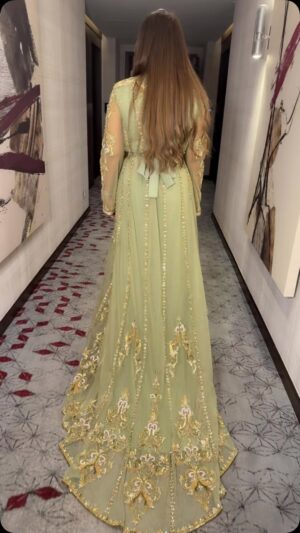Shatha Hassoun Instagram - In my Moroccan era 💚 #moroccancaftan 
Styled by @ziadalsaleh 
Caftan @reemaljesmi
@moe.soufyan_photography