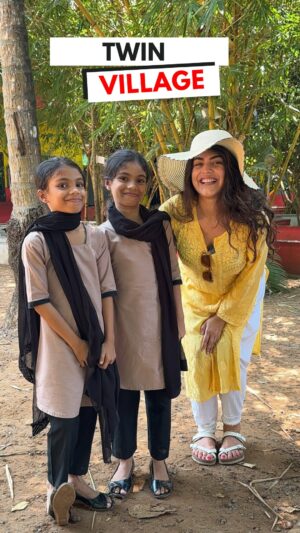 Shenaz Treasurywala Instagram - Usually, it takes IVF and a whole lotta science to make twins happen. But in this village in Kerala? It’s just… nature going absolutely bonkers. No one knows why. 

I’d read about this place five years ago and have been dying to visit. But every time I wrote to them, they politely (but firmly) said: please don’t come. Apparently, they’re not fans of bloggers, vloggers, or the occasional curious journalist with a camera.

But the universe had other plans. While I was in Calicut, I randomly met someone who invited me—and OMG, it was WILD. Every. Single. Family. had twins.

The village is small, peaceful, and wants to stay that way—so please don’t show up uninvited. They’ve had too many people poking around already.

But really… what do you think it is? Something in the water? The food? The soil?
Only in #MyIndia can something so magical—and mysterious—just exist with no explanation.
