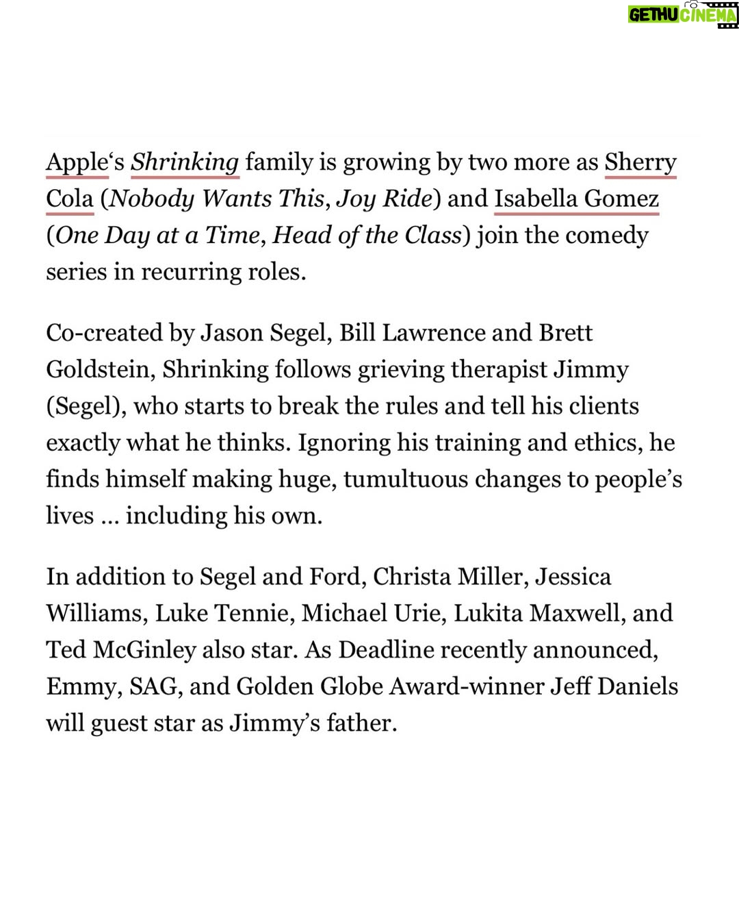 Sherry Cola - 3.6K Likes - i dedicate this one to my therapist 🫡
so much gratitude for the entire @appletv #Shrinking team!