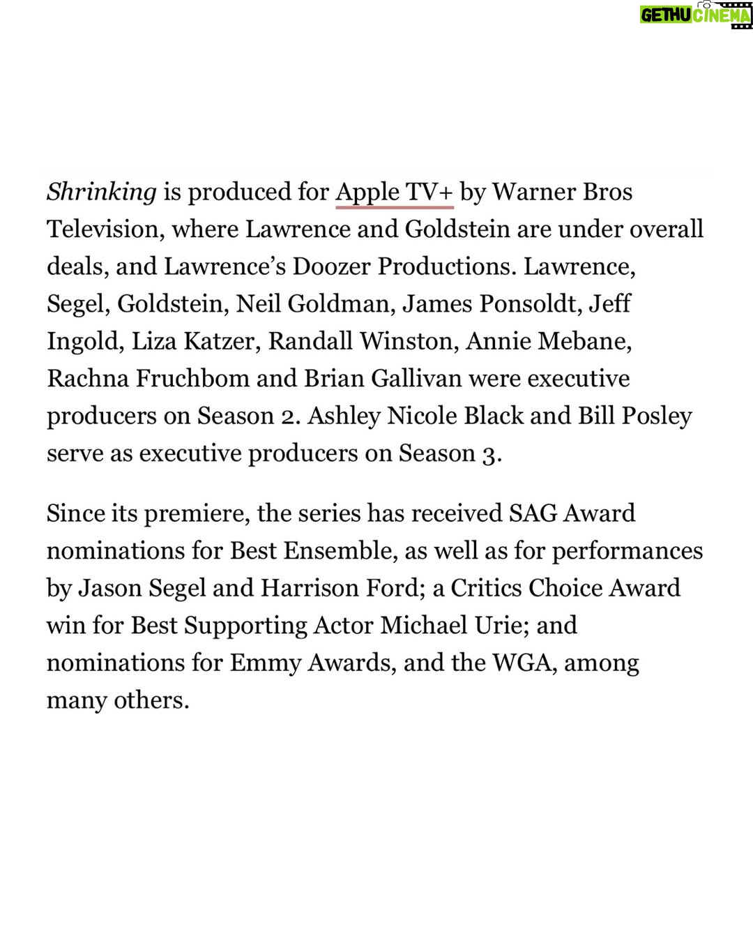 Sherry Cola - 3.6K Likes - i dedicate this one to my therapist 🫡
so much gratitude for the entire @appletv #Shrinking team!