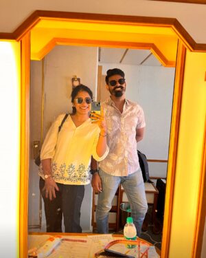 Shrinidhi Padmanaban Instagram - Through thick and thin, all the fights and smiles in between. 4 years of marriage and still can’t imagine life without you. To my favourite person to argue with 🥂🫂 🧿

•Let’s promise to drive each other crazy
•Let’s achieve one goal after the other 
•Let’s stay fit and cute 

Ps. I love you 🫂🩷🧿