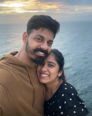 Shrinidhi Padmanaban Instagram - Through thick and thin, all the fights and smiles in between. 4 years of marriage and still can’t imagine life without you. To my favourite person to argue with 🥂🫂 🧿

•Let’s promise to drive each other crazy
•Let’s achieve one goal after the other 
•Let’s stay fit and cute 

Ps. I love you 🫂🩷🧿