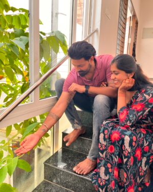 Shrinidhi Padmanaban Instagram - Through thick and thin, all the fights and smiles in between. 4 years of marriage and still can’t imagine life without you. To my favourite person to argue with 🥂🫂 🧿

•Let’s promise to drive each other crazy
•Let’s achieve one goal after the other 
•Let’s stay fit and cute 

Ps. I love you 🫂🩷🧿