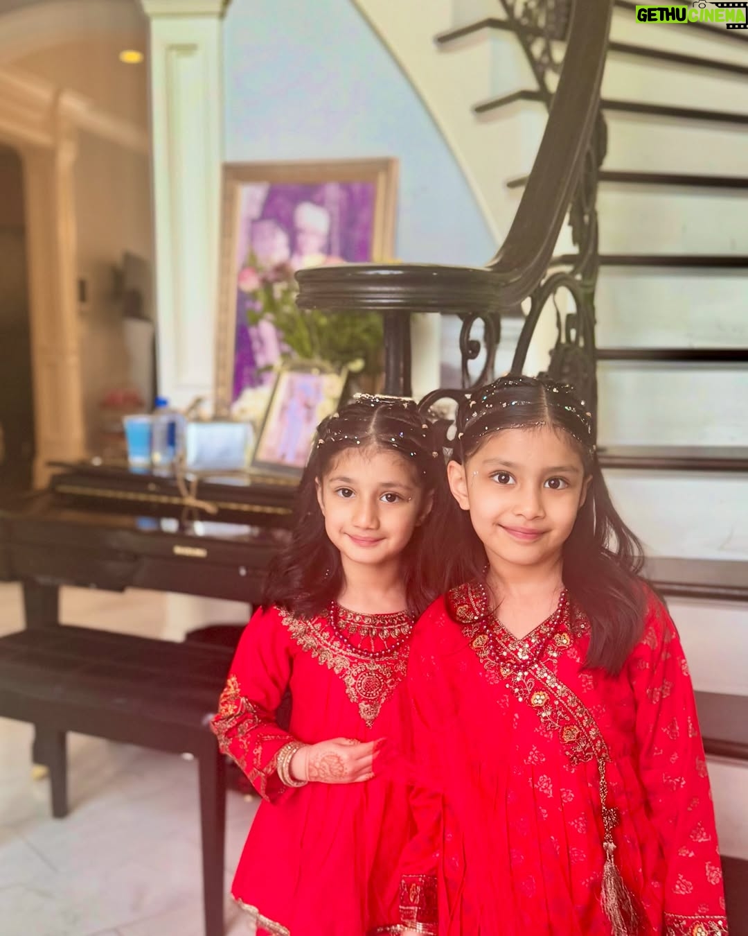 Sidra Batool - 3.8K Likes - A realistic Eid Morning. Eid Mubarak!
Our beautiful outfits are from @lodhisofficial
Ye pal hamain yaad ayenge, jub bache bare hojaenge😪
#eid