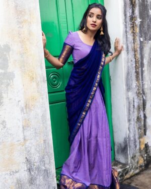 Sindhuja Hari Instagram - 🪷🪻

Beautiful half saree from @chettinad_sarees 
Shot by @raghul_raghupathy 
Retouch @retouch_by_gokul 
Mua @glambyramya