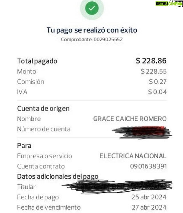 Sofia Caiche - 19.7K Likes - Me duele sobre manera pagar esta cantidad de dinero en la planilla de luz de #Marzo quien regula esto ? Quien me asegura que este valor es real ? No entiendo por qué me subió más de lo que he venido pagando mes a mes, utilizando los mismo electrodomésticos, la misma rutina, en Diciembre pagué MENOS aún utilizando los foquitos navideños.
Hago esto público porque necesito como una ciudadana más, que paga impuestos y cumple con la ley, que nos proteja mi estimado presidente @danielnoboaok no es justo !!
Soy de el sector #LaAurora - #Daule