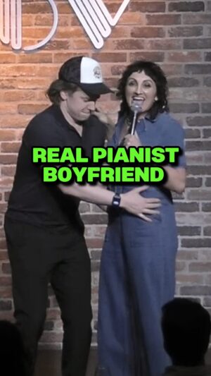 Steph Tolev Instagram - Love proving I’m not a liar! Come see me & @jeffersonmcdonald4real this weekend @pittsburghimprov April 25-27 #bf #standup #standupcomedy #boyfriend #piano #pianist #proveit #funnyreels #crowdwork #pittsburgh