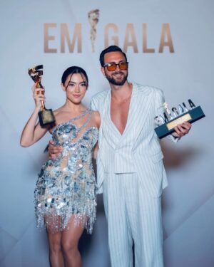 Stephanie Atala Instagram - I had the pleasure to perform live my first two original songs yesterday at @theemigala 
#bentmbareh and #elbekle both have a special place in my heart and I was very happy to share them with a star studded audience full of love and smiles. 
Thank you for loving my songs and my art. ⭐️⚡️
•
Last one is at the afterparty celebrating bentmbareh and making new friends. 🤍
• 
Wearing a magical silver @tonywardcouture dress
Wearing a princess pink @georgeschakraofficial dress 
Styled by @styledbyibra 💖
Makeup by @glambyghaliah 
Hair by @laloge_uae 
•
Photography by @sergeabboud 
@ronyhannaphotography And @kapturise 
•
#stephanieatala #zef #dubai #emigala 
#ستيفاني_عطا_الله #زاف #دبي