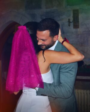 Stephanie Atala Instagram - انت الأفلام والموسيقى والالهام بكل دقيقة. انت كلّ الاشيا اللي بدي اياها من هالدنيا كلها ونقطة على السطر.
From the moment I first saw you I knew my life wouldn’t be the same. I never want to spend a day without seeing you or hearing your voice. I never really believed in unconditional love before you. I am so happy to have said yes to a life with my best friend. This song is everything we feel for each other and also, for everyone who believes in love. May your days be filled with love and laughter. Thank you for celebrating our love with us. We got engaged 💍 
•
#masrefahlam #engaged #shesaidyes (obviously) #SheAlsoHadAFullGlutenFreeCakeForHerself #love #bestfriends #nowthenAndAfter #mate 🤍 
#stephanieatala #zef #ستيفاني_عطالله #زاف #حب #خطوبه 
•
Steph’s look: 
Dress @esposagroup 
Shoes @seaside_avenue 
Flashy pink headpiece god knows where she found that. 👰🏻 but she loves it. #bye 💕
•
You can listen to Masref Ahlam on all platforms 🎵