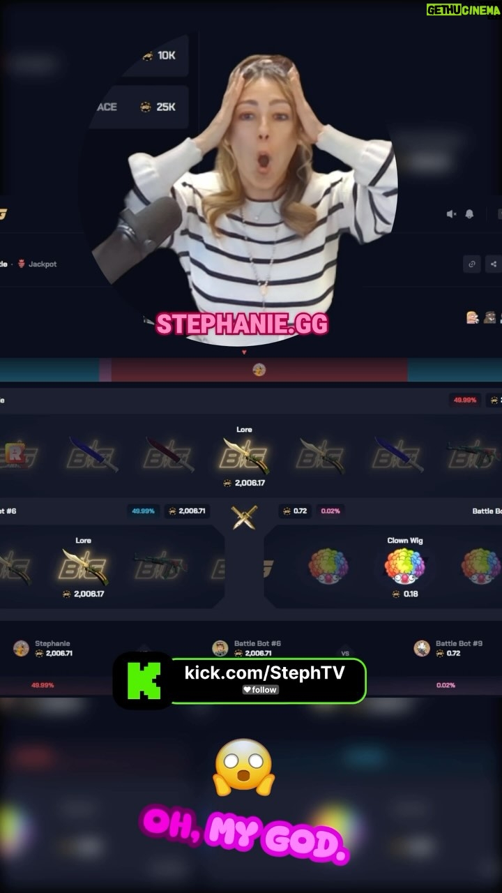 Stephanie Herela - 23 Likes - Just scored big on stream with a massive 4,000 coin win!
Free battles on every stream! Kick.com/StephTV

#CSGO #CSGOBig #CSGOWin #SkinGiveaway #CSGOGiveaway #JackpotWin #StreamerLife #LiveWin #CSGOLuck #BigWin