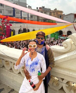 Swastima Khadka Instagram - Hope you all had a wonderful holi. Live life in your own colors and shine bright. 🎉
