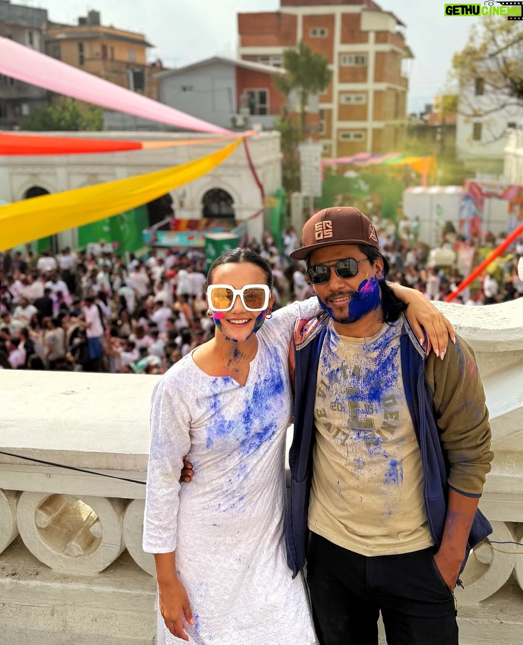 Swastima Khadka - 51.3K Likes - Hope you all had a wonderful holi. Live life in your own colors and shine bright. 🎉