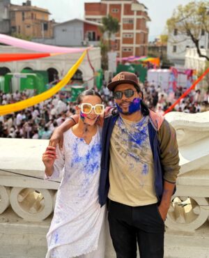 Swastima Khadka Instagram - Hope you all had a wonderful holi. Live life in your own colors and shine bright. 🎉