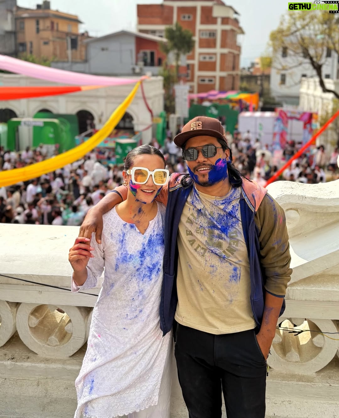 Swastima Khadka - 51.3K Likes - Hope you all had a wonderful holi. Live life in your own colors and shine bright. 🎉