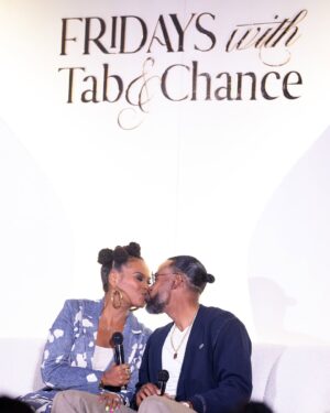 Tabitha Brown Instagram - We go together real baaaaaddd😂😂❤️❤️ Anniversary loading……. April 19th❤️ #tabandchance 
📸. @carolleerose
