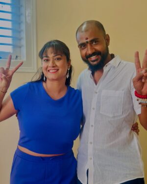 Tanisha Kuppanda Instagram - ನಮ್ಮ @gold_suresh_3966 ಜೊತೆ ಒಂದು photo 🤪 thanks for the invite ಗುರುಗಳೇ 🥰