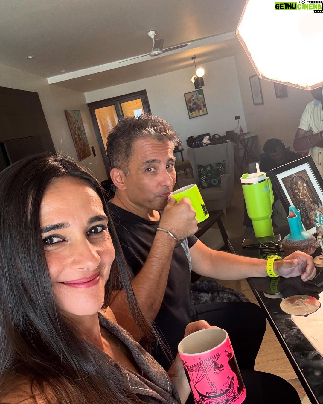 Tara Sharma - 543 Likes - A fun and exciting day of
shoot for our #thetarasharmashow @youtube channel link in bio and here is a little #bts …
1. A candid chat on #parenting #teens , the adventures and more, with as I often joke, the co producer of our kids and the show @roopaksaluja . We also spoke about #adolescense , the importance of #opencommunication and more. We are no experts and learning as we go along but as the show began as my diary as a new mum over about 15 years ago this feels like a natural chat to have on our channel & it’s one we constantly have at home.
2. BTS of the general hustle & bustle
3. Roopak on our barstool hot seat haaha seemed like an apt place to have this chat
4. With fab @moneishagandhi and @geeveekaay founders of @letsbuddyup an #inclusive #accessible #social #connection #network for people without and with disabilities . A moving chat about their experiences parenting #neurodiverse #kids and the power of #friendships and more.
5. #yogawithtara type #wellness #content tweaked for YT .. with a very special guest who sometimes joins in, our #doggie, Tia!
6. bts of the atmosphere
7. A little selfie video
8. A lil snippet
9. Roopak Reflecting
10. with a few from the super team
11. Watch this space!
12. #yoga with our cheerful wallpaper
All videos will be put on the channel soon. Do watch, subscribe, share and interact and we hope you like them and all the exciting stuff coming up on our platform to discuss topical issues in the #family space with a view to helping bring about #positivechange Hope it’s all a success touch wood😀❤️🧿.
For those of you who’ve been following my journey, you may know that for a while I’ve been working on getting our big sponsors, big platform and big guests for #tss Season 6, doing all my little things in between. It struck me that the little things are big things too. Joy is often in the lil things. No more waiting! Back in action doing what I love. Creating meaningful content, inspiring conversations & more. Self produced. PS brands interested in authentic collabs feel free to DM. As a realist it has to earn too right!
Have a super day all! Watch this space for when the episodes are out!
#staysafe