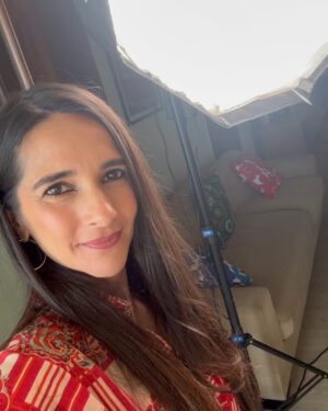 Tara Sharma Instagram - A fun and exciting day of 

shoot for our #thetarasharmashow @youtube channel link in bio and here is a little #bts …

1. A candid chat on #parenting #teens , the adventures and more, with as I often joke, the co producer of our kids and the show @roopaksaluja . We also spoke about #adolescense , the importance of #opencommunication and more. We are no experts and learning as we go along but as the show began as my diary as a new mum over about 15 years ago this feels like a natural chat to have on our channel & it’s one we constantly have at home. 

2. BTS of the general hustle & bustle 

3. Roopak on our barstool hot seat haaha seemed like an apt place to have this chat 

4. With fab @moneishagandhi and @geeveekaay founders of @letsbuddyup an #inclusive #accessible #social #connection #network for people without and with disabilities . A moving chat about their experiences parenting #neurodiverse #kids and the power of #friendships and more. 

5. #yogawithtara type #wellness #content tweaked for YT .. with a very special guest who sometimes joins in, our #doggie, Tia!

6. bts of the atmosphere 

7. A little selfie video 

8. A lil snippet 

9. Roopak Reflecting 

10. with a few from the super team

11. Watch this space! 

12. #yoga with our cheerful wallpaper 

All videos will be put on the channel soon. Do watch, subscribe, share and interact and we hope you like them and all the exciting stuff coming up on our platform to discuss topical issues in the #family space with a view to helping bring about #positivechange Hope it’s all a success touch wood😀❤️🧿. 

For those of you who’ve been following my journey, you may know that for a while I’ve been working on getting our big sponsors, big platform and big guests for #tss Season 6, doing all my little things in between. It struck me that the little things are big things too. Joy is often in the lil things. No more waiting! Back in action doing what I love. Creating meaningful content, inspiring conversations & more. Self produced. PS brands interested in authentic collabs feel free to DM. As a realist it has to earn too right!

Have a super day all! Watch this space for when the episodes are out!

#staysafe
