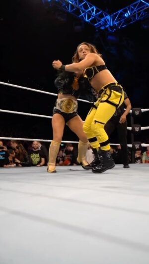Theresa Serrano Instagram - @zoeystarkwwe couldn’t even wait for the bell to ring 😡 #WWEVienna