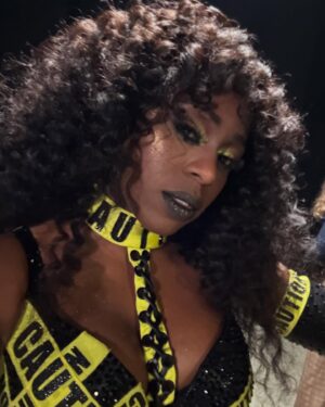 Trinity Fatu Instagram - Proceed with caution ⚠️ #smackdown #wwebologna 
Gear @usamaishtayofficial 
Hair @vixvixens @shamrockin77 
Coat @starrland