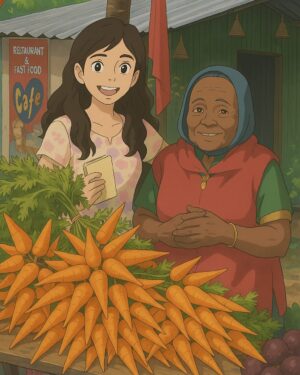 Vaishnavi Vaish Instagram - Some of the best travel memories aren’t planned. Walking through the hills of Munnar🍃, I came across this sweet grandma selling fresh carrots. We exchanged smiles, a few words, a lovely hug and this moment will stay with me forever💝….

#munnardiaries🌴🏞️ #trip #sweetsoul #grandmalove