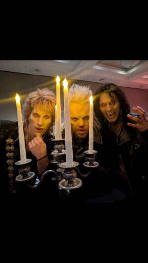 Ve Neill Instagram - The Lost Boys Makeup 
Had the amazing opportunity to do a Lost Boys makeup demo with iconic @therealve  using original prosthetics and makeup products that Ve and Steve LaPorte used on the film itself. 

Makeup designed and headed by the queen herself Ve Neill 
@veneillvampireweekend with @stevelaporte_facemaker
David and Dwayne makeup on: markymidnite  and @mikey_teeze

Paul Makeup done by @kcmussman  on Actor @chadgarrettofficial @nocturnal_designz booth
Assist by @downtoclownmakeup 

Marco makeup done by 
@catpaschen @nikogonzalezfx 
On: @garthgundersonjr

#sfxmakeup #fxmakeup #thelostboys #lostboys #makeup #veneill #nocturnaldesignz #kcmussman #art #actor #vampire