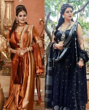 Veena Ponnappa Instagram - @veena_ponnappa_vnaa 💗

" Believe in yourself, take on your challenges, dig deep within yourself to conquer fears. Never let anyone bring you down. You got to keep going...👍🙏"

#veena #veenaponnappa #ravoyichandama #kannadaactress #newlook #enjoying #happyme #telugu #teluguserials #etvtelugu #beingme #teluguserial #sandalwood #actor #villain #smilehappily #sareelover #kannadaserials #smiling #actorlife #udhoudhosrirenukayellamma #traditional #blacklover #cute #newbeginnings