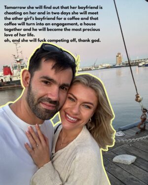 Victoria Spence Instagram - No revenge because I got a fast-track pass to the loml🫱🏻‍🫲🏻

But on the topic of cheating (because it came up in yesterday's question box), I’ve been cheated on many times in the past, so In theory, I should be pretty insecure in my relationships- But I’m just not?!

I think my mindset towards cheating is: If it’s going to happen, it’s going to happen & it has absolutely nothing to do with me. If it happens, it’s a sign that I’m not in the right relationship or there are problems in the relationship, and I’ve realised from my past it’s a get-out-of-jail-free card. 
I’ll always trust someone until they prove me otherwise, and I would never sit around worrying about being cheated on because it’s a waste of my energy, AND if it *did* happen, I’d be putting myself through the stress of it twice.

So girls (and boys), remain in the energy that you are the dream and your partner is the luckiest person alive to have you (while treating them like you’re lucky to have them, too, of course). 🫶🏻🫶🏻🫶🏻 #realtionships #cheating
