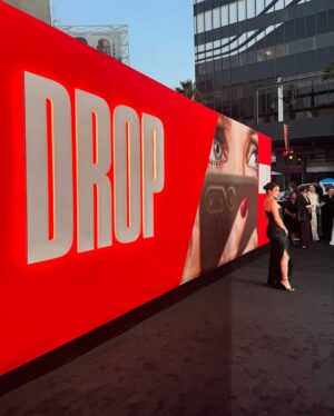 Violett Beane Instagram - Last night at the premiere of @dropthemovie 💔 It’s an emotional rollercoaster, get ready! No one is safe! Meghann you sweet, beautiful soul, you truly outdid yourself. Chris your leadership and spirit is unmatched. Congrats Sam and Cam. And thank you Blumhouse, Platinum Dunes, Universal. DROP your weekend plans and go see it in theaters April 11th!!

Styling by @itsamandalim 
Hair by @ericka_verrett 
Makeup by me :)