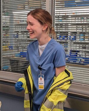 Willa Fitzgerald Instagram - Round #1 of #BTS for #PULSE in celebration of our first weekend on @netflix. I Iove this cast big time, and I hope you’re falling in love with them too. 🫀🚑❣️