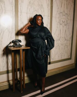 Wunmi Mosaku Instagram - London Looks! Big shout out to @shameelahhicks my stylist for coming through with my vision of highlighting black designers on @sinnersmovie press tour! All but one fit, has been made by a black designer, even one of my own in Mexico!
It looks good. You did well 😄🙌🏿🙏🏿
Watch the full interview @thebritishblacklist

📸 @jonathanjacobs
💇🏿‍♀️ @dionnesmithhair
💄 @joyadenuga
Tailoring @karinacardonacustomade