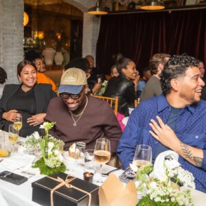 Yvonne Orji Instagram - How iiiiiiii get caught up in @issarae’s love triangle?! 👀
•
Nah, but for real, @kendrick38 and I and a room full of people were on hand to celebrate our brother, our friend, our homie @jayrellis— not only for his accomplishments as an actor and author, but his character as a HUMAN! 
•
It was ONLY right that, while others gave him his flowers, I roasted the heck out of him (in love, of course). Y’all please join me in supporting him THIS WEEKEND with the premiere of his new movie, FREAKY TALES (@freakytales_movie) IN THEATERS TODAY! 
#SaluteJayEllis