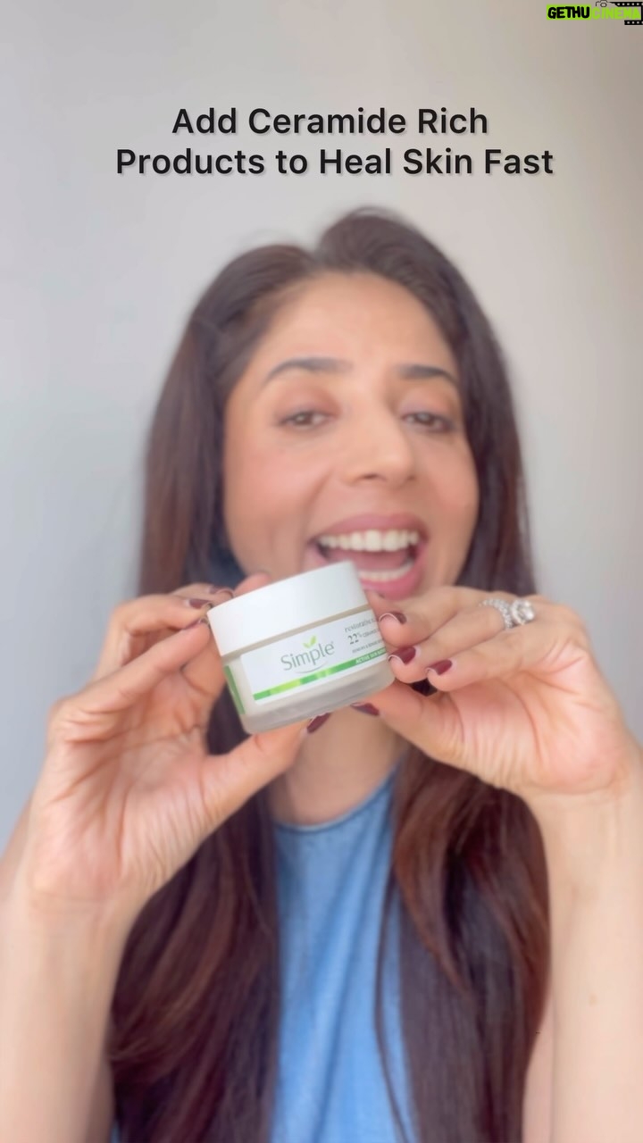 aiana jain - 5.2K Likes - Compromised skin barrier? Try these and thank me later!
Immediately stop using actives. Rather use a gentle cleanser instead and always use sunscreen to protect your skin! Using ceramide rich product like the Restorative Rich Cream from Simple will help you boost your skin’s ceramide production and help heal your skin faster. The organic cica helps restores the barrier for renewed and soft skin.
@simpleskincareindia
# Ad #keepitsimple #simpleskincareindia
