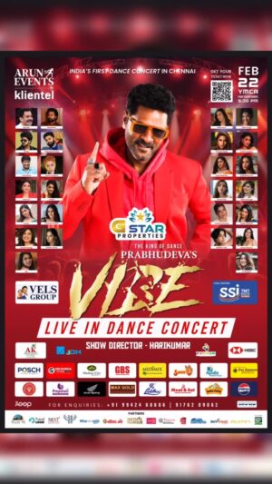 dimple udayakumar Instagram - “Aatam podalam , like never before“

The first Live - In Dance Concert is here for you. Get on the ‘ Vibe ‘ with the King of Dance. 

Use the Link in Bio and use the code ‘VIBE25’ to avail a limited time discount of 25% - starting on Feb 14. Don’t miss it !

📅 Date: February 22nd
📍 Venue: YMCA, Nandanam

Mass panrom 🙌🏾❤️

@prabhudevaofficial
@arunevents_official
@harikumaractor
@theloophere