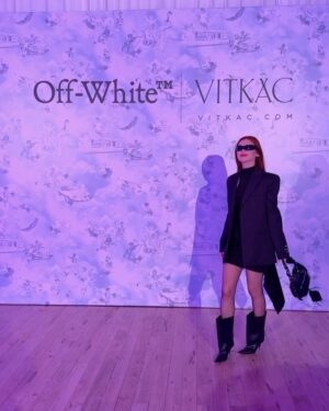 Ada Fijał Instagram - #fridaynight 
x @off____white x @vitkac 🩵

📸 @dominik.czerny 
#adafijał #fashion #offwhite #vitkac #style #goodvibes