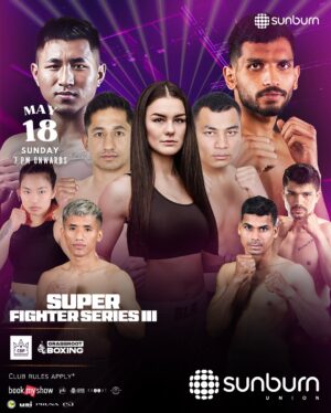 Akshaya Shetty Instagram - On May 18, the ring becomes a borderless battleground!
From Ghana to Belarus, the UAE to India, Super Fighter Series III brings global contenders to an iconic stage with an atmosphere like no other.

For the first time in India, professional boxing 🥊 meets high-energy pub culture 🎉 — a one-of-a-kind experience curated by Crown Boxing Promotions and Grassroot Boxing, at Sunburn Union, Bengaluru.

Get ready for an epic night of adrenaline ⚡ and action 🔥.

Reserve your seats now 🎟️ on BookMyShow!
