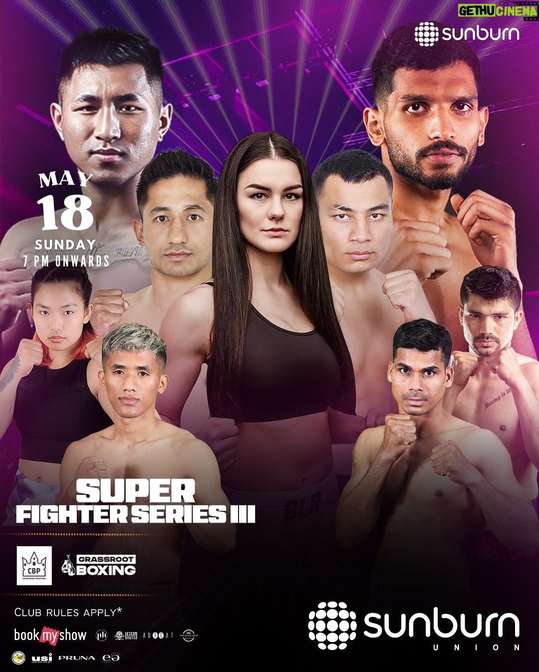 Akshaya Shetty - 1.3K Likes - On May 18, the ring becomes a borderless battleground!
From Ghana to Belarus, the UAE to India, Super Fighter Series III brings global contenders to an iconic stage with an atmosphere like no other.
For the first time in India, professional boxing 🥊 meets high-energy pub culture 🎉 — a one-of-a-kind experience curated by Crown Boxing Promotions and Grassroot Boxing, at Sunburn Union, Bengaluru.
Get ready for an epic night of adrenaline ⚡ and action 🔥.
Reserve your seats now 🎟️ on BookMyShow!