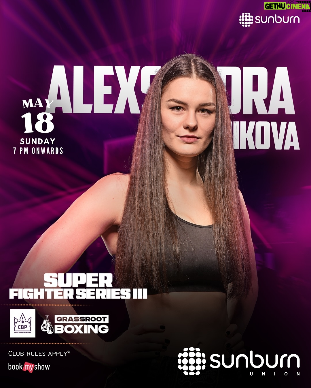 Akshaya Shetty - 1.3K Likes - On May 18, the ring becomes a borderless battleground!
From Ghana to Belarus, the UAE to India, Super Fighter Series III brings global contenders to an iconic stage with an atmosphere like no other.
For the first time in India, professional boxing 🥊 meets high-energy pub culture 🎉 — a one-of-a-kind experience curated by Crown Boxing Promotions and Grassroot Boxing, at Sunburn Union, Bengaluru.
Get ready for an epic night of adrenaline ⚡ and action 🔥.
Reserve your seats now 🎟️ on BookMyShow!