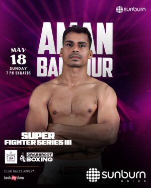 Akshaya Shetty Instagram - On May 18, the ring becomes a borderless battleground!
From Ghana to Belarus, the UAE to India, Super Fighter Series III brings global contenders to an iconic stage with an atmosphere like no other.

For the first time in India, professional boxing 🥊 meets high-energy pub culture 🎉 — a one-of-a-kind experience curated by Crown Boxing Promotions and Grassroot Boxing, at Sunburn Union, Bengaluru.

Get ready for an epic night of adrenaline ⚡ and action 🔥.

Reserve your seats now 🎟️ on BookMyShow!